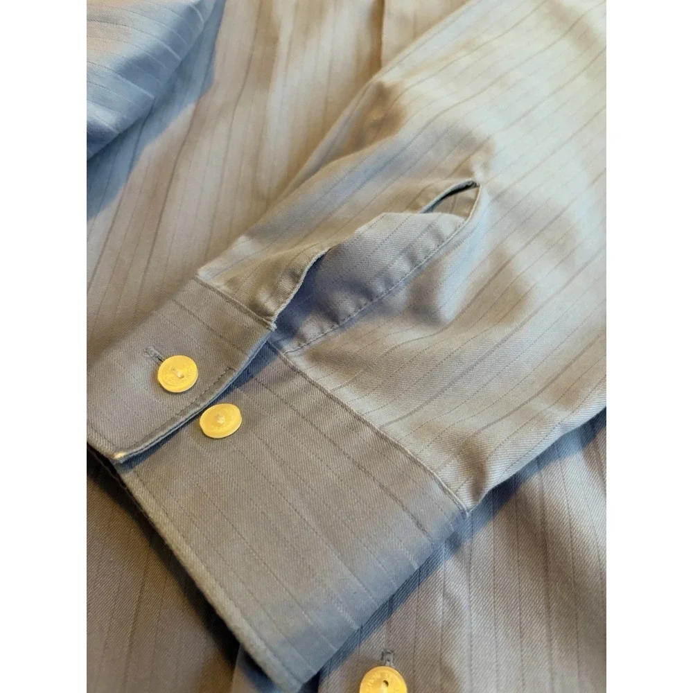 Kenneth Cole Reaction Men's Long Sleeve Button Down Shirt Size Large Blue